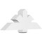Ekena Millwork Redmond Architectural Grade PVC Gable Bracket, 48"W x 18"H x 6"D x 6"F, 9/12 Pitch GBP048X18X0606RED00 - alternate 1